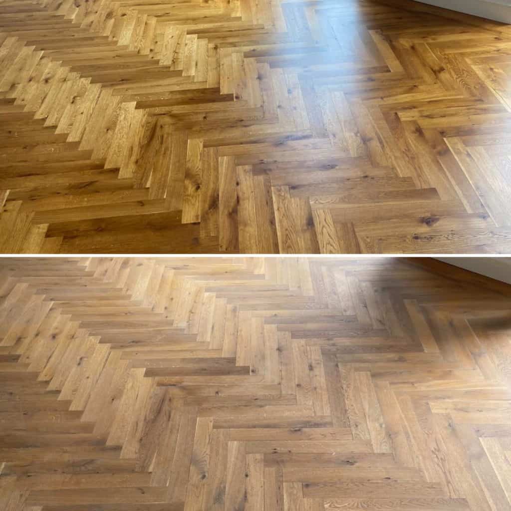 Gereinigter Parkettboden